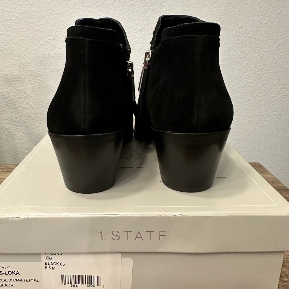 1. State Loka Suede Studded Booties in Black Portogallo Size 9.5 or 10 NIB - Picture 5 of 10